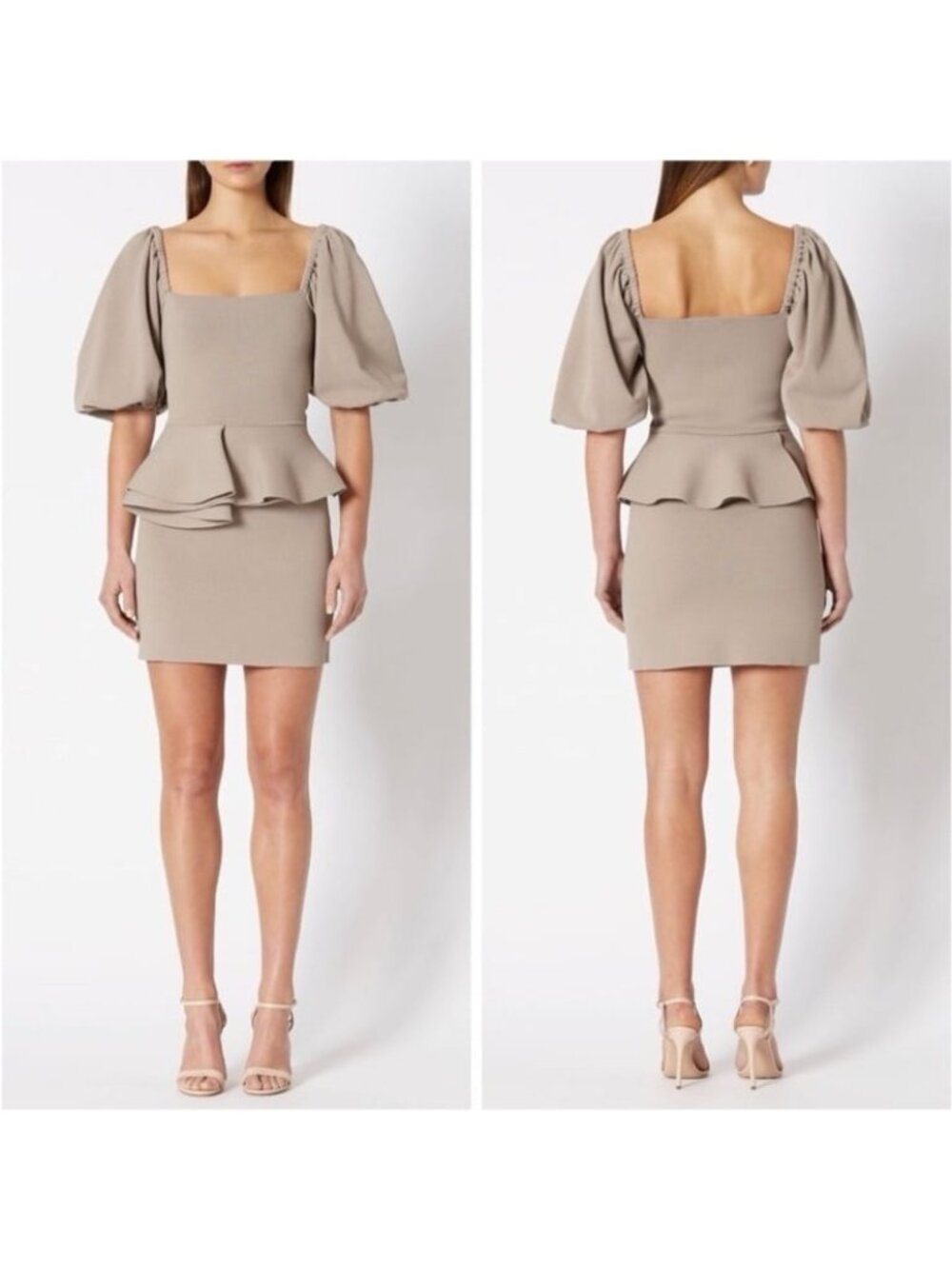 Scanlan Theodore Crepe Knit Tailored Mini Dress